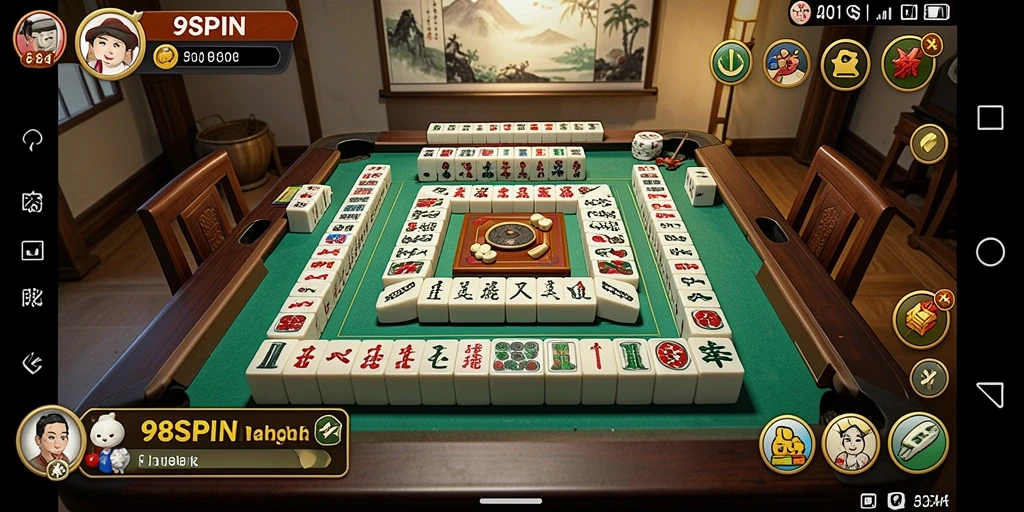 Screenshot gameplay 98SPIN yang menunjukkan action Mahjong yang seru.