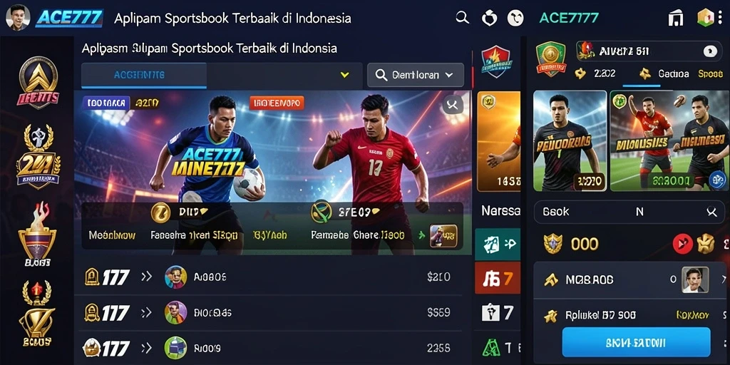 Tampilan antarmuka ACE777 saat bermain taruhan olahraga.