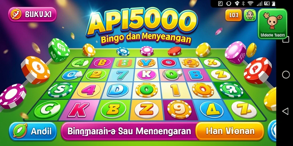 Tampilan gameplay Bingo seru di API5000 dengan grafis menawan.