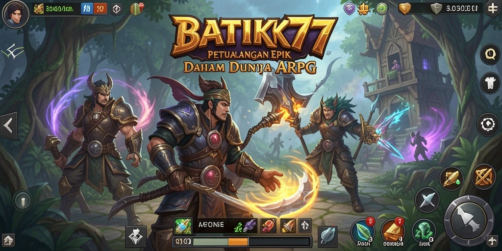 Gambaran gameplay arpg BATIK77 yang penuh aksi seru.