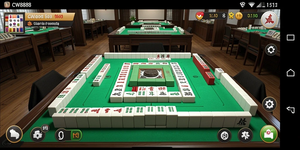 Screenshot gameplay <strong>CW8888</strong> menunjukkan aksi mencocokkan ubin Mahjong yang seru.