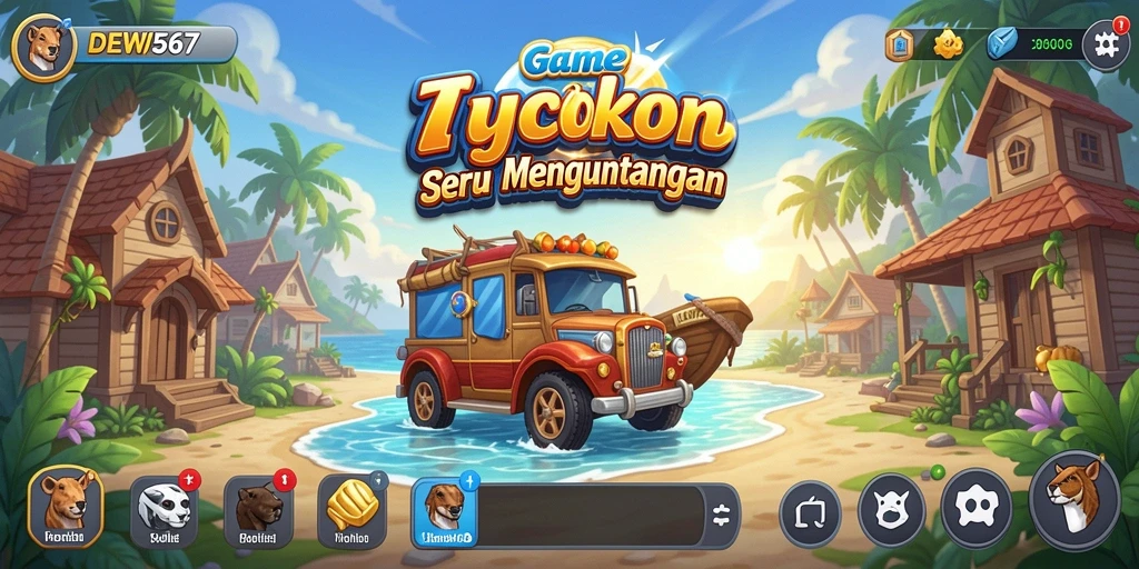 Screenshot DEWI567 menampilkan gameplay menarik saat membangun bisnis Tycoon.