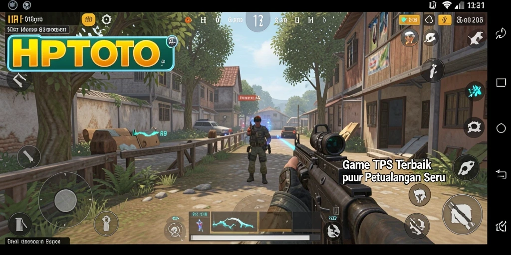 Screenshot gameplay HPTOTO menampilkan aksi tembak-menembak yang seru.