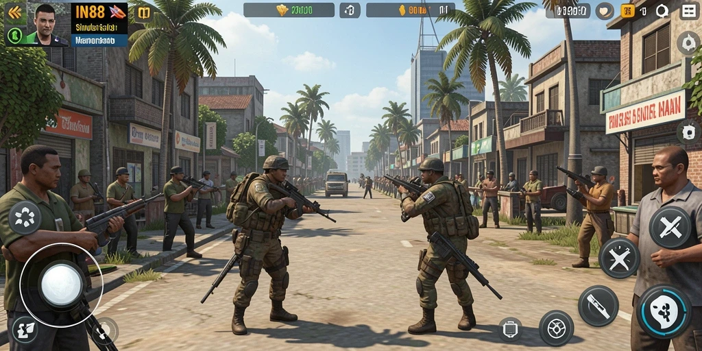 Tangkapan layar gameplay IN88 menampilkan simulasi kehidupan yang realistis.