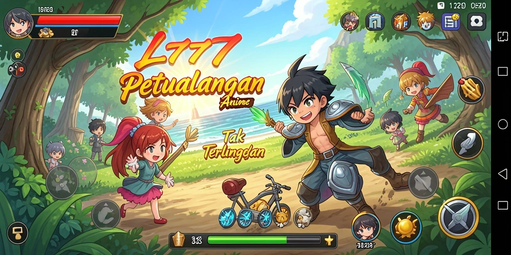 Tampilan gameplay yang menarik dalam L777, menunjukkan karakter Anime yang penuh aksi.