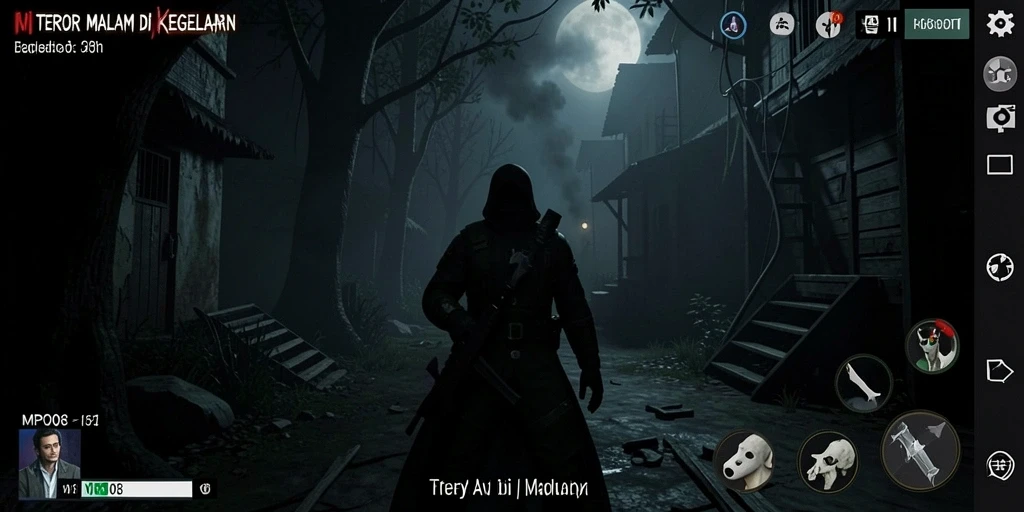 Tampilan gameplay MPO08 yang mendebarkan dengan efek horor nyata.