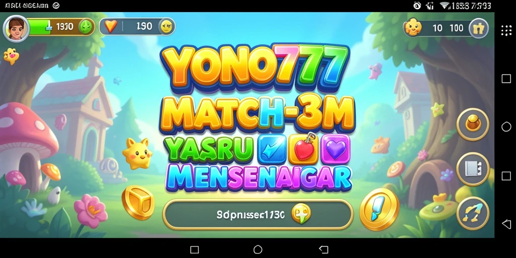 Tampilan gameplay seru di YONO777, cocok untuk penggemar Match-3.