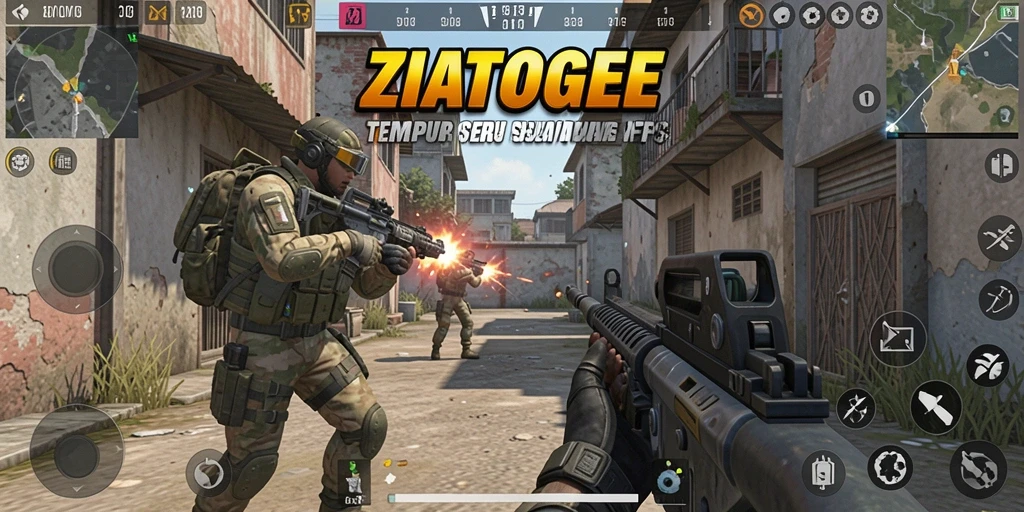 Gameplay seru di ZIATOGEL saat pertempuran berlangsung.